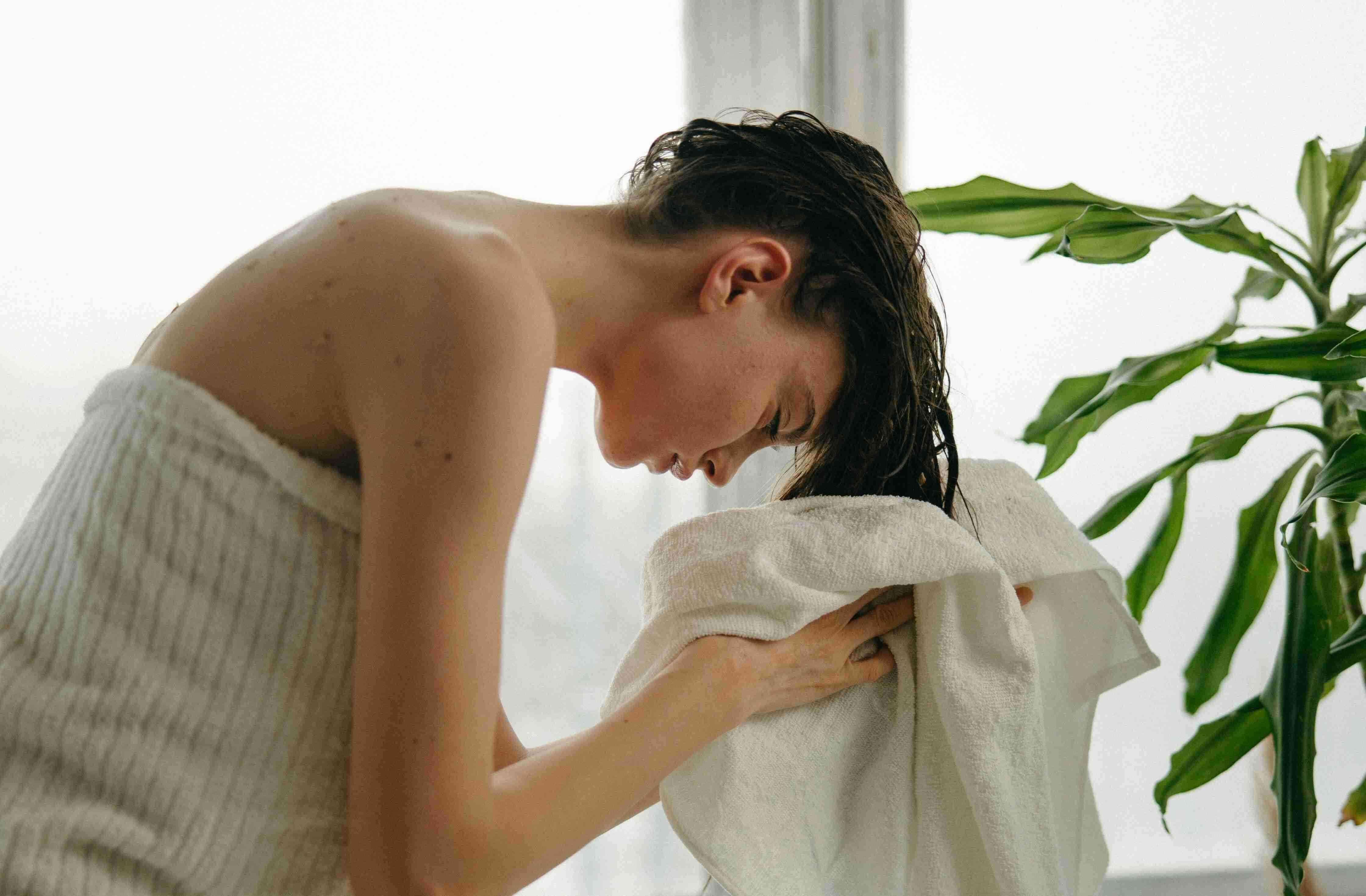 image of woman after using shea butter as conditioner